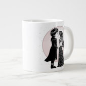 Schattigee Gotische Emo Kinder Kus Valentijnsdag Extra Grote Beker (Voorkant rechts)