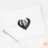 Schattigee Gotische Emo Kinder Kus Valentijnsdag Hart Sticker (Envelop)