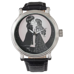 Schattigee Gotische Emo Kinder Kus Valentijnsdag Horloge