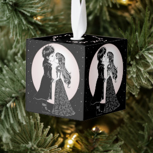 Schattigee Gotische Emo Kinder Kus Valentijnsdag Kubus Ornament