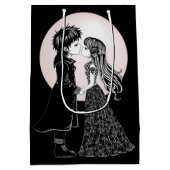 Schattigee Gotische Emo Kinder Kus Valentijnsdag Medium Cadeauzakje (Achterkant)