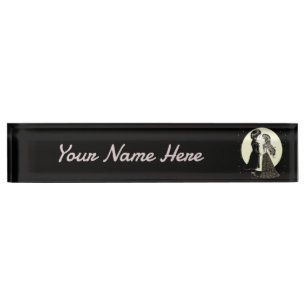 Schattigee Gotische Emo Kinder Kus Valentijnsdag Naambordje
