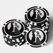Schattigee Gotische Emo Kinder Kus Valentijnsdag Poker Chips (Opstapeling)
