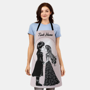 Schattigee Gotische Emo Kinder Kus Valentijnsdag Schort