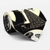 Schattigee Gotische Emo Kinder Kus Valentijnsdag Stropdas (Opgerold)