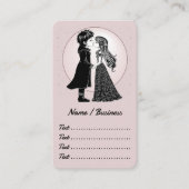 Schattigee Gotische Emo Kinder Kus Valentijnsdag Visitekaartje (Voorkant)