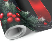 Schattigee gotische kerstelf. cadeaupapier (Rol Hoek)