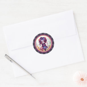 Schattigee Gotische Tuin Suikerschedel Ronde Sticker