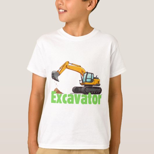 Schattigee graafmachine Kinder T-shirt (Voorkant)
