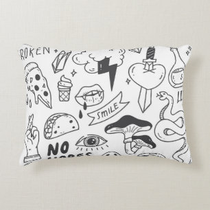 Schattigee Graffiti: Doodle Art Set. Accent Kussen