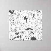 Schattigee Graffiti: Doodle Art Set. Canvas Afdruk (Voorkant)