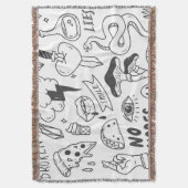 Schattigee Graffiti: Doodle Art Set. Deken (Voorkant Verticaal)