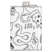 Schattigee Graffiti: Doodle Art Set. Heupfles (Achterkant)