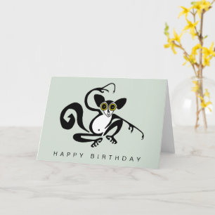 Schattigee graphic AYE-AYE - Wilde dieren - Groen Kaart