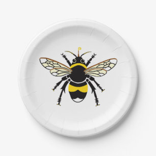 Schattigee Graphic Buzzy BEE - Red de bijen - Fees Papieren Bordje