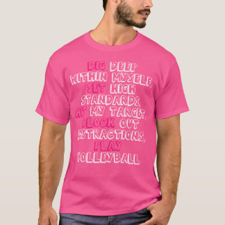 Schattigee Graphic Volleybal Speler T-shirt