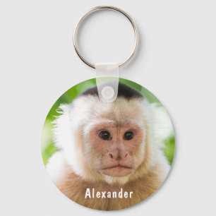 Schattigee & Grappige Aap Gepersonaliseerde Kinder Sleutelhanger
