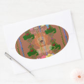 Schattigee Grappige Baby Lion King: Hakuna Matata Ovale Sticker (Envelop)