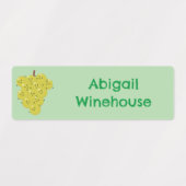Schattigee grappige bos druiven cartoon gepersonal labels (Design 2)
