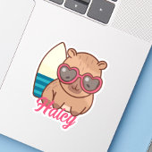 Schattigee Grappige Capybara Moderne naam Sticker