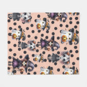 Schattigee Grappige Halloween Fleece Deken (Voorkant (Horizontaal))