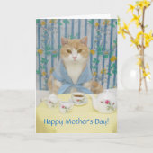  Schattigee/grappige kat Kaart (Gele Bloem)