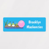 Schattigee grappige kikkers bubblegum cartoon gepe labels (Design 1)