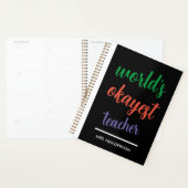 Schattigee grappige leraar waardering planner (Display)