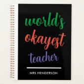 Schattigee grappige leraar waardering planner (Voorkant)