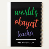 Schattigee grappige leraar waardering planner (Achterkant)