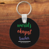 Schattigee grappige leraar waardering sleutelhanger (Voorkant)