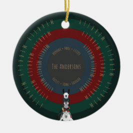 Schattigee, grappige, leuke winterdierenillustrati keramisch ornament