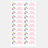 Schattigee grappige macarons cartoon gepersonalise labels (Vel)