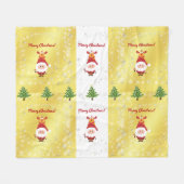 Schattigee Grappige Moderne Rudolph Kerstbomen Fleece Deken (Voorkant (Horizontaal))