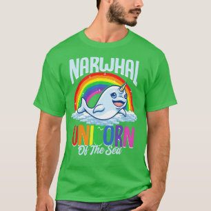 Schattigee Grappige Narwhal Eenhoorn van het Zee 1 T-shirt