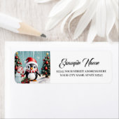 Schattigee grappige pinguïn. etiket (Insitu)