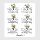 Schattigee Grappige Pinguïn Kerstcadeau Etiketten Sticker (Vel)