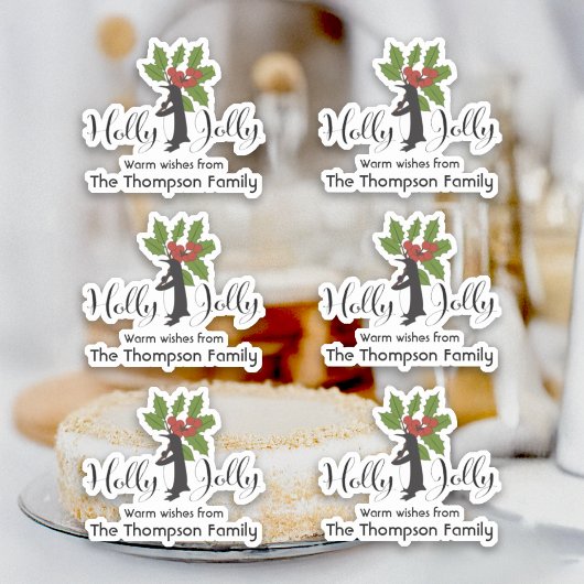 Schattigee Grappige Pinguïn Kerstcadeau Etiketten Sticker