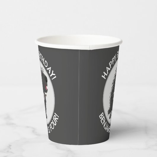 Schattigee grappige porcupine gepersonaliseerde ve papieren bekers (Rechts)