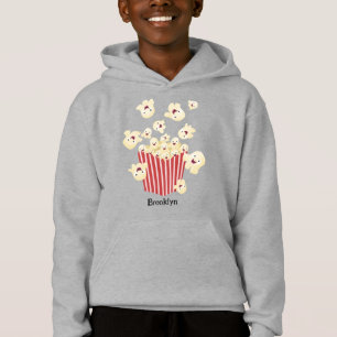 Schattigee grappige springen popcorn cartoon