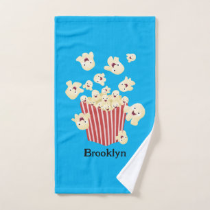 Schattigee grappige springen popcorn cartoon bad handdoek