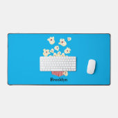 Schattigee grappige springen popcorn cartoon bureaumat (Keyboard & Muis)