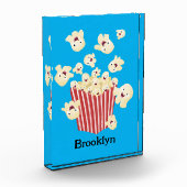 Schattigee grappige springen popcorn cartoon fotoblokken (Links)