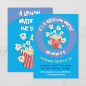 Schattigee grappige springen popcorn cartoon kaart (Voorkant / Achterkant)