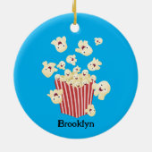 Schattigee grappige springen popcorn cartoon keramisch ornament (Achterkant)