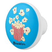 Schattigee grappige springen popcorn cartoon keramische knop (Rechts)