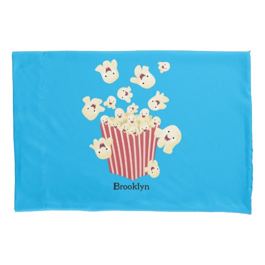 Schattigee grappige springen popcorn cartoon kussensloop (Voorkant)
