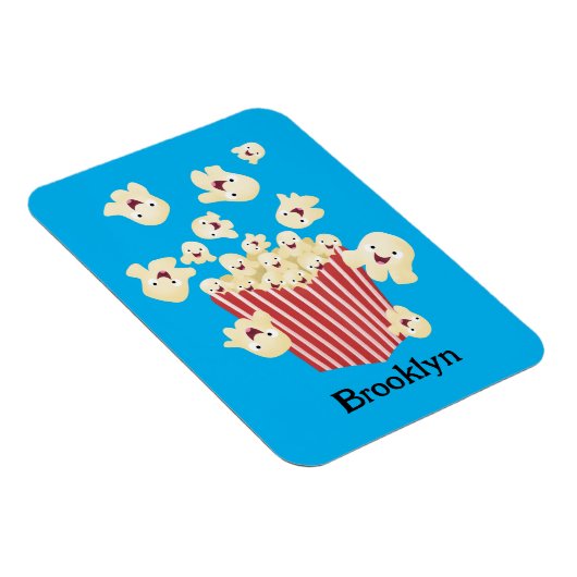 Schattigee grappige springen popcorn cartoon magneet (Rechterzijde)