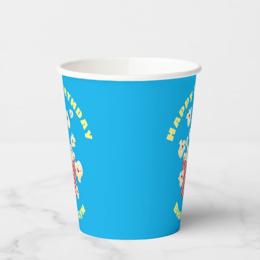 Schattigee grappige springen popcorn cartoon papieren bekers (Links)