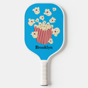 Schattigee grappige springen popcorn cartoon pickleball paddle